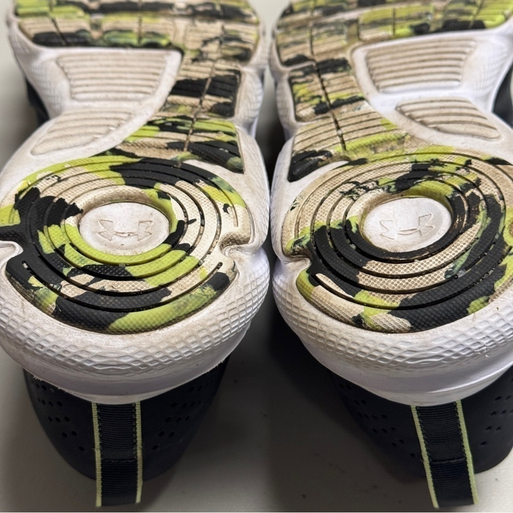 Under Armour Black and Neon Green Athletic Shoes - Picture 7 of 14